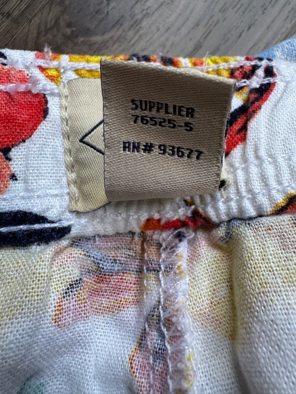 St. John's Bay White Floral Drawstring Linen Shorts - Size Extra Large - Picture 8 of 11